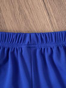 5pcs/Set Casual Sports College Style Vacation English Print Shorts, Suitable For Spring/Summer, Suitable For Daily Casual, Outdoor Activities, Sports Running, Vacation - Multicolor - View 5