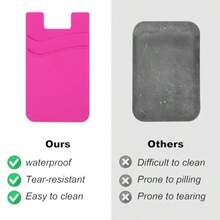 Phone Wallet Credit Card Holder For Cell Phone Card Holder Stick On Case Compatible For IPhone/Android/Samsung Galaxy 5 Pack In Pink Red White Hot Pink Orange - Hoa fuchsia - Xem 5
