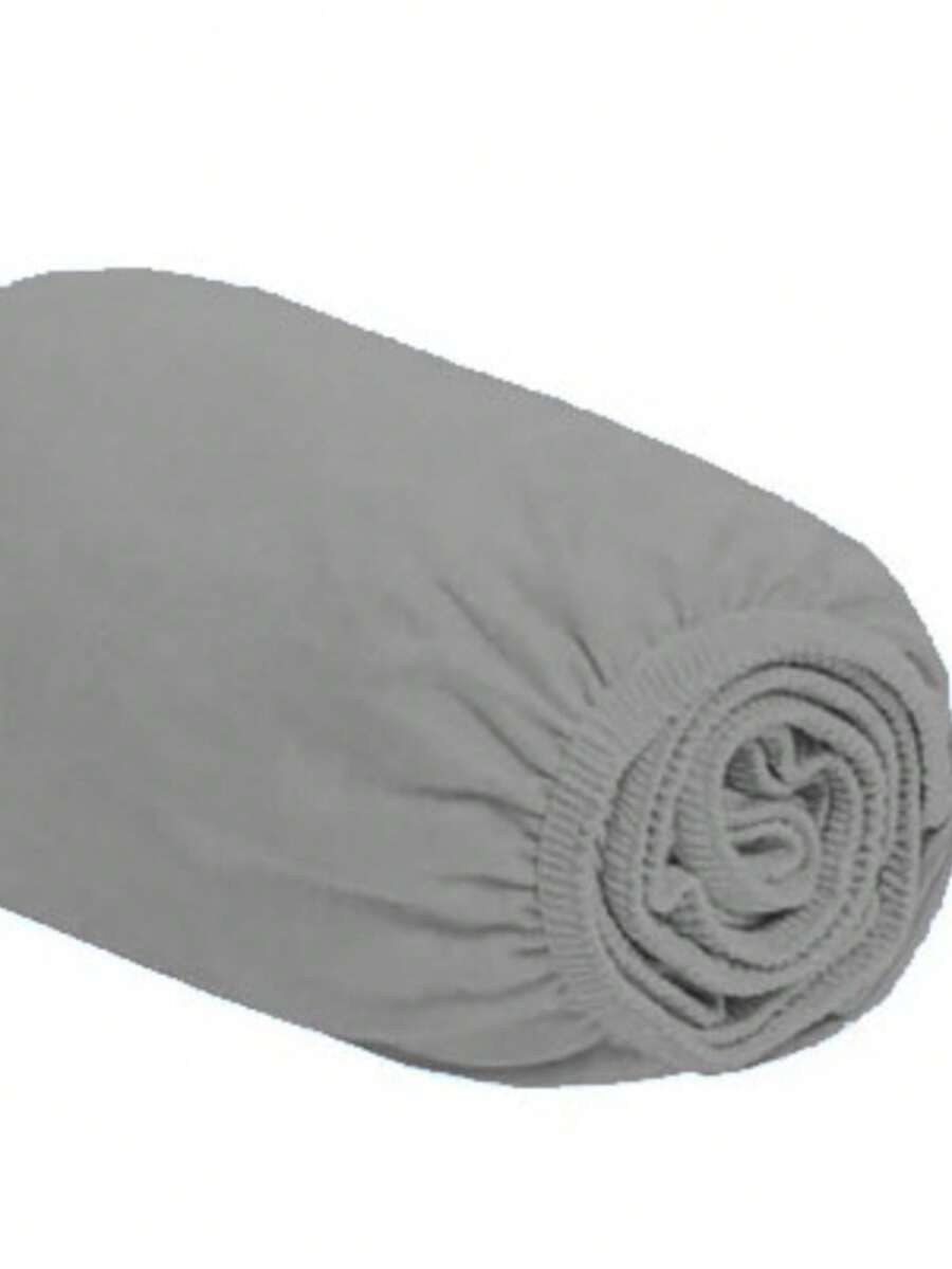 Single Fitted Sheet With Elastic All Around, Micropercal Flex 400 Thread Count, Soft Touch, Single, Double, Queen, King - Grey - View 1