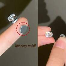 3对夹式耳环，304不锈钢免耳洞耳环，低过敏性耳夹首饰套装，优雅中性设计 - 彩色 - 查看 6