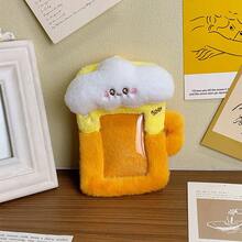 1pc Super Cute Furry Transparent Cartoon Card Holder, Ins Style Cartoon Plush Card Holder, Three Inch Photo Star Card Display Pendant, Multifunctional Id Card, Work Card, Student Card, Teacher Card, Medical Chest Card Available - A - View 16