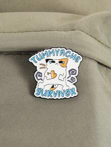 1/4 piezas Broche lindo de estómago triste, insignia de club de animales con dolor abdominal llorando, accesorio de moda, diseño unisex, regalo para uso diario - Multicolor - Ver 7