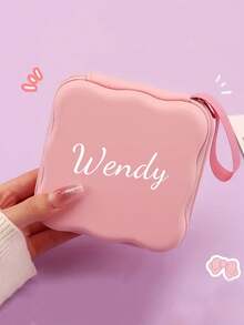 Customized Square Wave Large Capacity Data Cable Storage Bag, Customizable Digital Storage Bag, Customized Mini Storage Pouch, For CCD Camera Charger And Headphones, Portable Travel Digital Cute Cartoon Style Storage Box, Personalized Data Cable Organizer Bag, Personalized Digital Accessories Storage Box, Suitable For Daily Use, Work, School, Outing, Travel - Multicolor - View 7