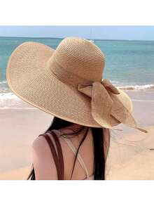 Women Straw Hat - Beige - View 3