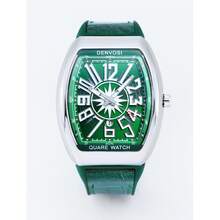 Men's Starry Sky Barrel Luxury Watch With Silicone Strap - Neon - View 10