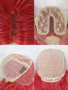 Tóc giả dài màu hồng ombre, chất liệu tổng hợp, ren trong suốt HD 13x3.5x1 inch, chân tóc tối màu, kiểu tóc gợn sóng tự nhiên, sợi chịu nhiệt, không cần keo dán, dễ sử dụng cho nữ, thích hợp mặc hàng ngày, cosplay và dự tiệc, vẻ ngoài tự nhiên, thân thiện với người mới bắt đầu. - Nhiều màu - Xem 8