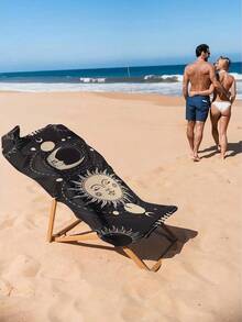Boho Chic Moon & Sun Pattern Beach Towel - Oversized, Lightweight, Quick-Dry & Super Absorbent, For Swimming, Bathing, Camping - YWJHUI - Multicolor - View 6