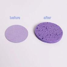 1pc 100% Natural Compressed Facial Sponge, Suitable For Gentle Exfoliation, Face Mask Application, SPA Makeup Sponge, Dual Use At Home And Travel - Multicolor - View 12