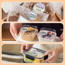 24毫米全息圆形热敏标签，自粘激光贴纸纸，兼容标签打印机，适用于化妆品、礼品包装、厨房收纳（1卷） - 查看 5