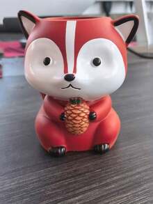 1個可愛卡通動物造型化妝刷架，樹脂桌面裝飾收納盒，適合整理文具與化妝工具，浴室、臥室、辦公桌用可愛梳妝收納收納方案 - 彩色 - 查看 9