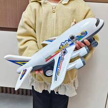 Large White Passenger Airplane Toy Spacecraft Model, Children's Gift For Boys, New Year, Holiday, Birthday - White - View 6