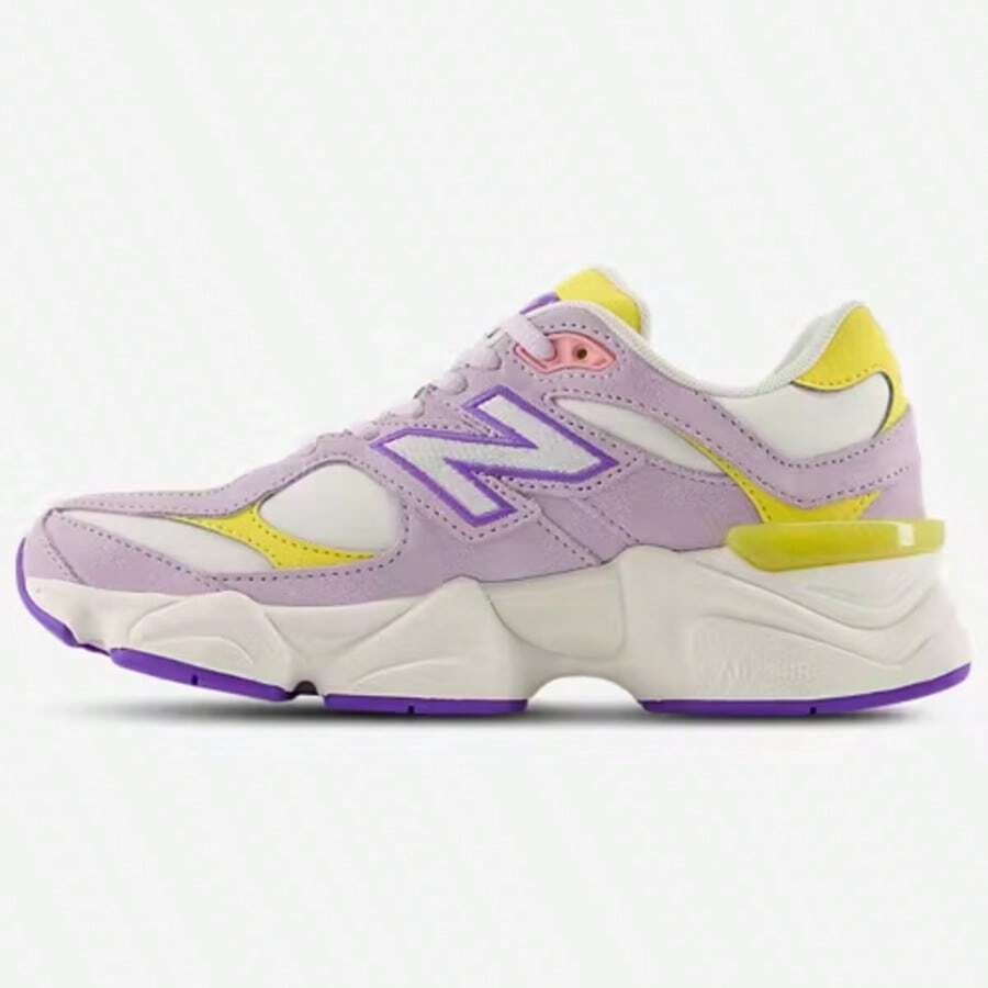 New Balance NB 9060 Low Top Kids' Running Shoes Red Violet Unisex GC9060EP | Cushioned Performance, Lightweight Comfort - Pale Purple-yellow - View 1