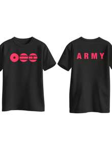 Missionario's Store Key Pop Korean Unisex T-Shirt With Print On Front And Back - Black - View 4