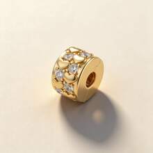 Hạt charm mạ vàng lấp lánh, phù hợp với vòng tay kiểu rắn nguyên bản, dây chuyền để tự làm trang sức bạc 925, quà tặng trang sức cho nữ, con gái. - Vàng - Xem 18