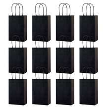 Kích thước 22*16*8cm, thiết kế màu đen mờ 6/12, trang nhã, chất liệu giấy Kraft chắc chắn, tay cầm bằng dây thừng bền, thích hợp sử dụng nhiều lần. - Xem 9