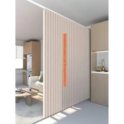 Cortina plegable para puerta corredera, cortina divisoria para dormitorio, sin necesidad de perforación, cortina divisoria para baño y cocina