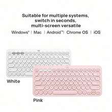 Logitech Bluetooth Wireless Keyboard, Efficient Office Work Anytime Anywhere, One-Key Multi-Device Switching, Ultra-Thin Portable, Compatible With IPad, Tablet, Laptop, Phone - View 6
