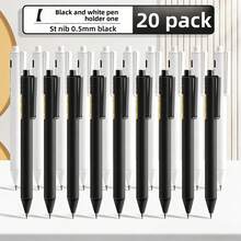 10-Pack And 20-Pack Of Black And White Exam Pencils, Press-Type Gel Pens, High-Value Exam-Specific Type, For Students, Quick-Drying Type 0.5 Mm Black Pen. ST Pens Are Not In Box Or Bag Packaging. - Sets - View 9