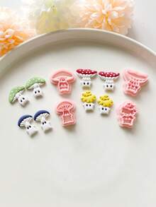 Mushroom Series Polymer Clay Cutters For Earring Making, Precision Knife Molds - Uncharged Pottery & Craft Supplies - For Jewelry Makers & Crafters - Perfect Gift For DIY Enthusiasts - Mushroom Series - View 5