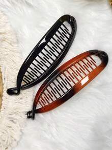 4pcs/Set Large Size Banana Hair Clips, Suitable For Thick Hair, Can Securely Tie Ponytail, Non-Slip Banana Hair Clips, Suitable For Fine, Soft, Curly Hair, Hair Accessories,Summer,Holiday,Travel,Festival,Birthday - Multicolor - View 8