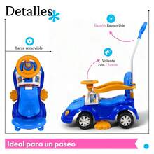 Montable Correpasillos con Baston Sonido,Luz,Cajuela - Azul - Ver 6