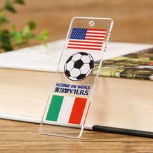 FIFA 3个世界杯国家队队徽书签，世界杯球迷周边商品，透明亚克力书签礼品 - 多色 - 查看 5