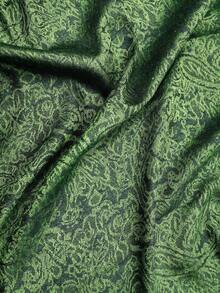 1pc Bohemian Style Floral Jacquard Cashmere Blend Scarf For Women, Vintage Tassel Scarf/Headscarf, Suitable For Daily, Office, Wedding And Other Occasions, Spring/Summer/Autumn,Beach,Holiday - Army Green - View 4