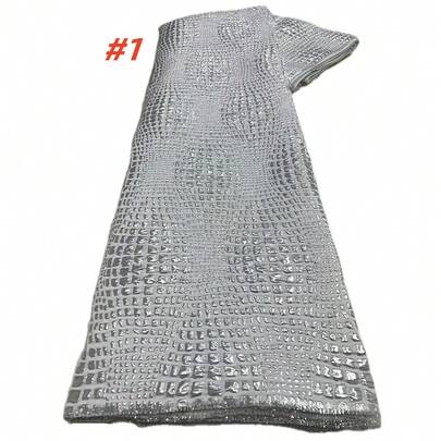 2026 Tela de encaje jacquard africano de alta calidad, tela de encaje francés dorado damascado, adecuado para vestidos de boda y fiesta
