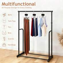 3 Pack Belt Hanr For Closet Organizer 2026 Upgraded Tie Hanrs For Sp Saving Stora 360 Rotatable Foldable Hooks Lar Capacity Rack For Tank Top Bra Se Black - Black - View 4