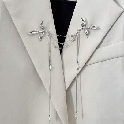 Ghim cài áo hình phượng hoàng kiểu cổ điển, thiết kế cao cấp sang trọng, phù hợp cho cả nam và nữ, màu bạc.