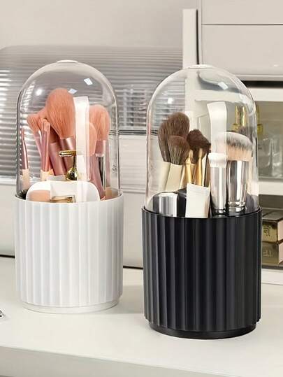 Hộp đựng đồ trang điểm xoay 360 độ với nắp vòm trong suốt - Hộp đựng đồ trang điểm rộng rãi, đế chắc chắn, phù hợp cho gia đình, salon, văn phòng - Chất liệu nhựa bền, hộp đựng đồ trang điểm trên bàn, sắp xếp đồ dùng nhà cửa, thiết kế tinh gọn, cấu trúc chắc chắn, lý tưởng cho người yêu thích làm đẹp, hộp đựng nước hoa.