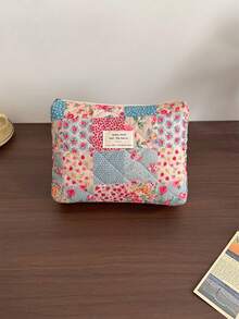 Vintage Elegant Patchwork Pattern Cosmetic Bag Set Fashion Large Capacity Multi-Compartment Handbag, Multifunctional Travel Organizer Pouch Storage Bag For Cosmetics Makeup Tools Etc Holiday Gift Pouch Makeup Pouch Travel Essential - Nhiều màu - Xem 9