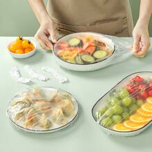 100PCS Disposable Elastic Mouth PE Food Preservation Covers Home Refrigerator, Sealing Covers Leftovers, Dust Covers - 100 PCS - View 1