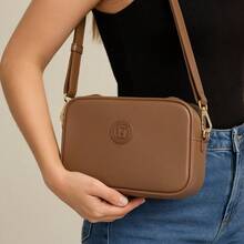Women's Casual Minimalist Plain Textured Modern Elegant Adjustable Handbag - Special Offer Shipping - 駝色 - 查看 10