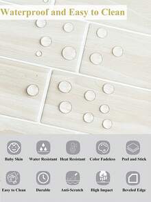 WoStick Apricot Stone Texture Waterproof 3D Brick Pattern Wall Panels, Removable Self-Adhesive Wall Tile Stickers, Suitable For Kitchen Backsplash, Bathroom, And Holiday Decor - Milk Apricot Flow Pattern - View 10