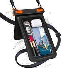 1pc Featuring A High Quality Waterproof Bag For Mobile Phones Thick Plastic Drying Bag, Summer Outdoor Mobile Phone Waterproof Bag Perfect Waterproof Case For Diving Swimming Mobile Phone Beaches Cruises And Pool Party Travel Lightweight Phone Case For Summer Compatible With Sensitive Touch Screens Summer Waterproof Products - Black - View 5