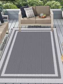 Outdoor Rug With Carrying Bag And 4 Ground Pegs (PP Material), Waterproof Double-Sided Rug Suitable For Patio, RV Camping And Outdoor Areas Like Deck, Balcony, Picnic And Beach - Airplane Frame - View 11