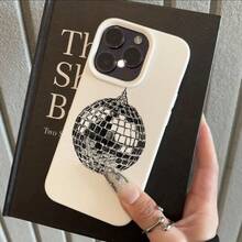 1pcPhone Case: Lychee Texture Cool Disco Ball Pattern Phone Case, Suitable For IPhone 17/16/15/14/13/12/11/XS/XR/X/7/8 Plus/Pro/Max/Mini - Creative, Fashionable, And Minimalist Design, Full-Coverage Drop-Proof Protective Case, Suitable For Meniphone 17 Plus Case Clear Phone Case Iphone 15 Case Iphone 16 Case Iphone 16 Plus Case - 1pc - 查看 4