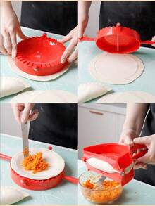 1 khuôn làm bánh bao bằng nhựa màu đỏ, khuôn ép bánh ngọt, thích hợp cho dụng cụ làm bánh. - Nhiều màu - Xem 3