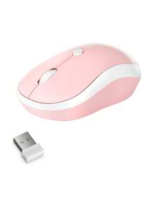 MOFII Ratones inalámbricos lindos y de moda, adecuados para uso en la oficina - Rosa - Ver 9