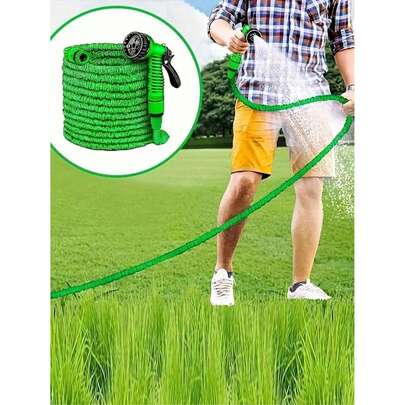 [Flexible High Pressure Garden Hose] Metal Garden Hose, With Multifunction Nozzle & Sprayer, Flexible, High Pressure, No Kink, Puncture Proof Hose For Yard, Outdoors
