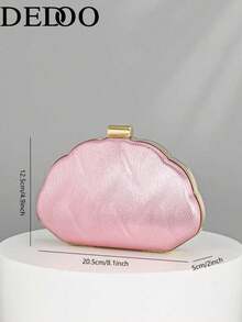 Dedoo 女士极简奢华真皮手拿包，优雅迷人，适合晚宴、正式场合、浪漫婚礼等，配有链条，时尚贝壳包设计，可搭配婚纱、礼服、舞会礼服、生日装和女士派对礼服，是婚礼送礼的理想之选。这款优雅的包包也适合搭配节日派对礼服、晚礼服和亮片连衣裙。 - 粉色 - 查看 2