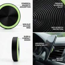 MagSafe Magnetic Phone Holder, Car Mount Version, Strong Adhesive Won't Damage Dashboard, Reusable, Holds Phone & Keys, Fits Car Dashboard/Seat Back, 360° Rotation, Durable Aluminum Alloy - A81 - View 7