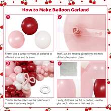 113pcs Pink & Red Balloon Arch Kit, Balloons & Bows Vintage Soda Theme Baby Shower, Cherry Blossom Theme Girl Birthday, Wedding, Valentine's Day, Baby Shower, Anniversary, Gender Reveal Party Decor - Multicolor - View 7