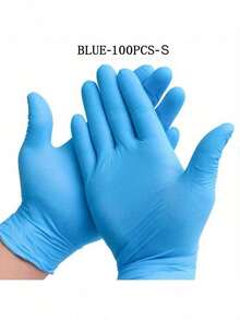 20/100pcs Pink Nitrile Disposable Gloves - Thicker, Durable, Comfortable Fit, Suitable For Kitchen Cleaning, Dishwashing, Beauty Care, Pet Bathing, Etc. - Waterproofhome Essentials Kitchen Gadgets Home Decor - Blue - View 12