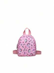 1 pièce Mini sac à dos licorne avec motif imprimé aléatoire - Rose bonbon - Voir 5