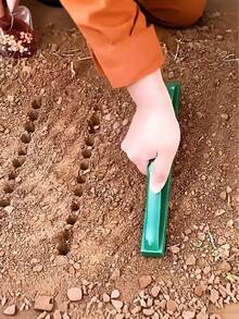 1件土壤螺旋播种器，园艺播种间距工具，适用于农田、蔬菜种植，塑料农用耙，非电动 - 多色 - 查看 10