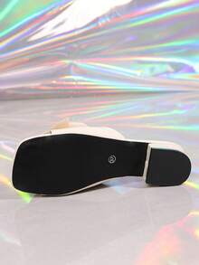 Dép bệt thắt nơ thời trang mới mùa xuân 2026, dép xỏ ngón thanh lịch dành cho nữ, trang phục đi biển đa năng. - Màu be - Xem 3