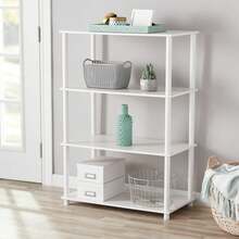 No Tools 4-Shelf Bookcase, White - 白色 - 查看 7