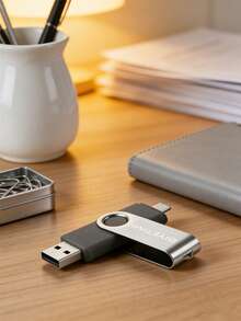 Unidad flash USB 2.0 OTG tipo C de Biyetimi de 64GB, 32GB o 128GB de capacidad real para smartphone y tableta - Negro - Ver 6